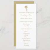 Programme de cérémonie de mariage sur la plage de  (Devant / Derrière)