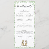 Programme de cérémonie de mariage sur le thème des (Dos)