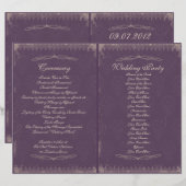Programme de cérémonie de mariage vintage (Devant / Derrière)