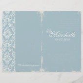 Programme de cérémonie de mariage vintage (Dos)