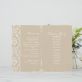 Programme de cérémonie de mariage vintage (Debout devant)