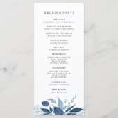 Programme de cérémonie de Mariage Wild Azure (Dos)