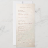 Programme de cérémonie de mariages floraux à moell (Dos)