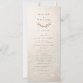 Programme de cérémonie de mariages floraux à moell (Devant)