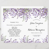 programme de cérémonie de mariages floraux de lava (Devant / Derrière)