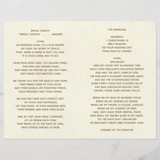 programme de cérémonie de mariages floraux roses b (Dos)