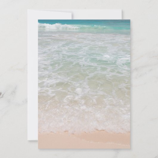 Programme de cérémonie de plage simple une page (Dos)