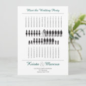 Programme de cérémonie de silhouettes personnalisé (Debout devant)