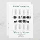 Programme de cérémonie de silhouettes personnalisé (Devant / Derrière)