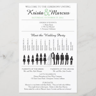 Programme de cérémonie de silhouettes simples