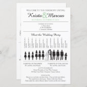 Programme de cérémonie de silhouettes simples (Devant / Derrière)