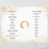 Programme de cérémonie de Spray Gold Leaf (Dos)