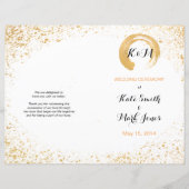 Programme de cérémonie de Spray Gold Leaf (Devant)