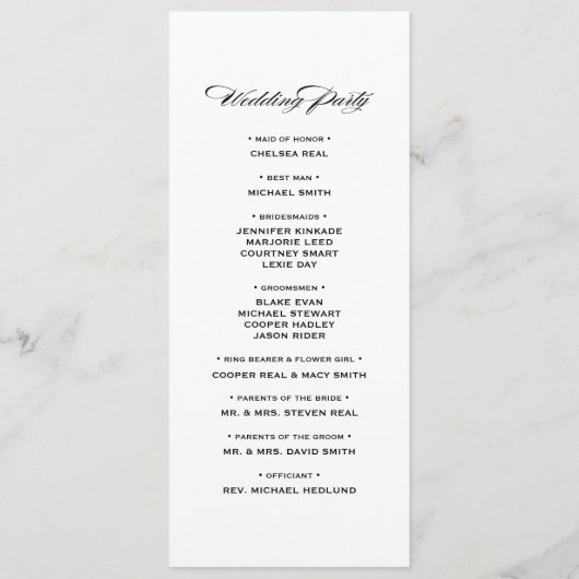 Programme de Cérémonie de Vignoble Vignoble Stains (Dos)