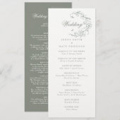 Programme de cérémonie des mariages (Devant / Derrière)