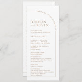 Programme de cérémonie des mariages (Devant / Derrière)