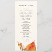 Programme de Cérémonie des Mariages (Dos)