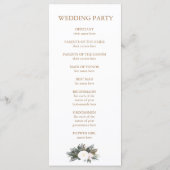 Programme de cérémonie des Mariages À feuillage pe (Dos)