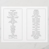 Programme de cérémonie des Mariages catholiques bl (Dos)