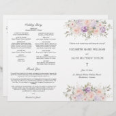 Programme de cérémonie des Mariages catholiques de (Devant / Derrière)