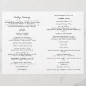 Programme de cérémonie des Mariages catholiques de (Dos)