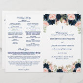 Programme de cérémonie des Mariages catholiques de (Devant / Derrière)