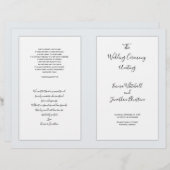 Programme de cérémonie des Mariages catholiques pl (Devant / Derrière)