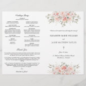 Programme de Cérémonie des Mariages catholiques ro (Devant)