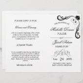 Programme de cérémonie des mariages | Coeurs éléga (Devant / Derrière)