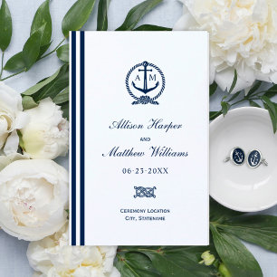 Programme de cérémonie des Mariages d'Ancres bleus