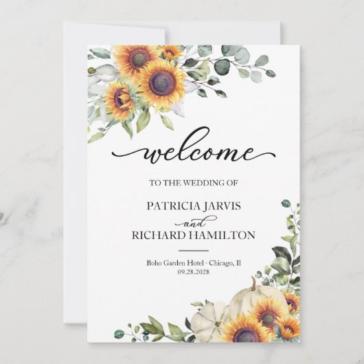 Programme de cérémonie des Mariages de automne cit (Devant)