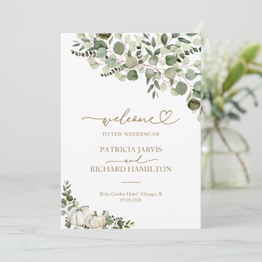 Programme de cérémonie des Mariages de automne Cit (Debout devant)