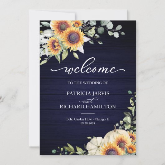 Programme de cérémonie des Mariages de automne cit (Devant)