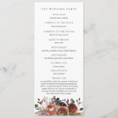 Programme de cérémonie des Mariages de Butterum &  (Dos)