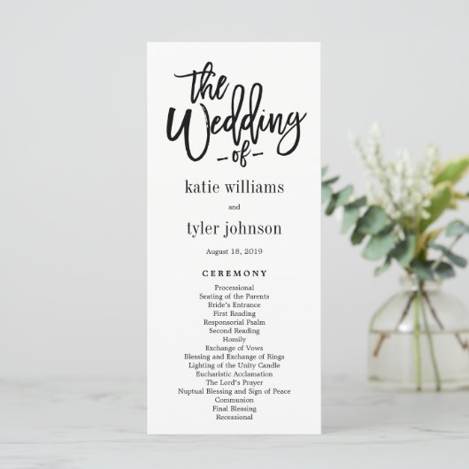 Programme de cérémonie des Mariages de COULEUR MOD (Debout devant)