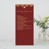 Programme de cérémonie des Mariages de Ganesh (Debout devant)