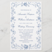 Programme de cérémonie des Mariages de la Dusty (Devant)