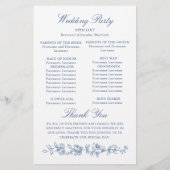 Programme de cérémonie des Mariages de la Dusty (Dos)