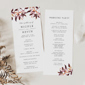 Programme de cérémonie des Mariages de la récolte