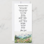 Programme de cérémonie des Mariages de montagne et (Dos)