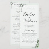 Programme de cérémonie des Mariages de Noël (Devant / Derrière)