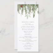 Programme de Cérémonie des Mariages de vacances mo (Dos)