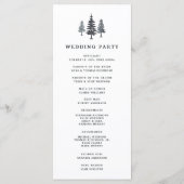 Programme de cérémonie des Mariages des forêts d'h (Dos)