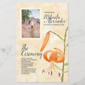 Programme de cérémonie des Mariages des Lys de tig (Devant)