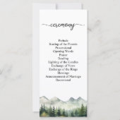 Programme de cérémonie des Mariages des Pins des M (Dos)