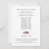 Programme de cérémonie des Mariages du bouquet lux (Dos)