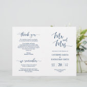 Programme de cérémonie des mariages, Élégant scrip (Debout devant)