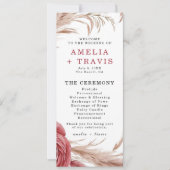 Programme de cérémonie des Mariages en herbe de Pa (Devant)