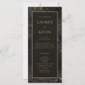 Programme de cérémonie des Mariages en marbre noir (Devant)