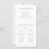 Programme de Cérémonie des Mariages floraux de Boh (Dos)